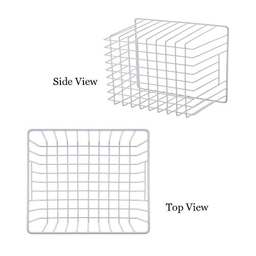 SANNO Freezer Wire Baskets Storage Farmhouse Organizer Storage Bins