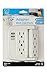 ECOPlugs 6 Outlet Swivel Wall Adapter, Swivel Outlet with USB Ports, Swivel Wall Tap Adapter White