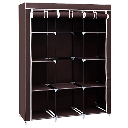 SONGMICS 51 Inch Portable Closet Organizer Wardrobe Storage Organizer