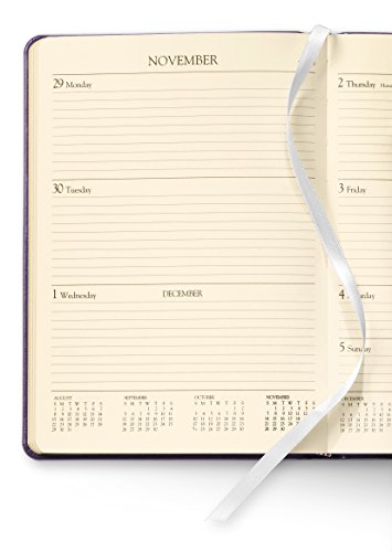 2020 Large Weekly Leather Planner by Gallery Leather - Open Format 9.75"x7.5" - Camden Violet (Purple)