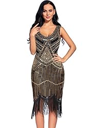Plus Size 1920s Vintage Fringed Gatsby Sequin