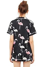 Conjunto de pijamas de manga corta para dama, 2 piezas