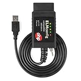 OHP ELMconfig FORScan OBD2 USB Adapter for Windows, Ford Diagnostic ELM327 Coding Tool with MS-CAN / HS-CAN Switch