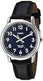 Timex Men's Easy Reader Blue/Black Leather Strap Watch