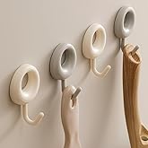 EDGCTYU Strong Heavy Duty Self Adhesive Towel Coat Hat Hook, Waterproof and Oilproof,Bathroom Kitchen Heavy Duty Self Adhesiv