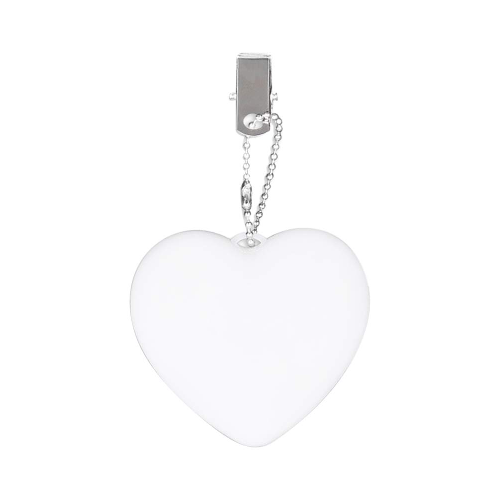 LSEQOW Heart Shape LED Light Auto Sensor Key Ring Bag Decoration