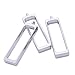 10pcs 40.3x12mm Rectangular Framework zinc Alloy Accessories,Open Back Pendant,Resin Mould,Silver Plated