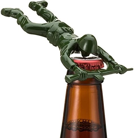 Sgt. Pryer Green Army Man Bottle Opener, Fun Unique Gifts for Men - Cool Beer Gifts