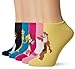 Disney Women's Beauty and The Beast 5 Pack No Show Socks, Assorted, 9-11