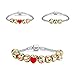 Genji Expression Charms Bracelet 18K Gold Plated With 10 Pieces Enamel Expression Faces