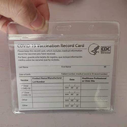 50 Pack Vaccination Card Protector 4x3 In CDC Immunization Record 
