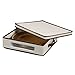 Household Essentials Charger Plate Storage Box, Holds 12 Charger Plates with Felt Protectors, Windowed Clear Front Panel, Sturdy Siding with Handles, Fully Removable Lid, Perfect for Parties and Holidays