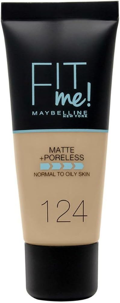 Maybelline Fit Me Matte Foundation 124 Soft Sand 30ml Medium Coverage