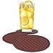 Silicone Coasters by HappyDavid Cup Mat Set of 8 for Fine Wine/Beer/Any Beverage,Use on Bars or Fine Furniture in Your Kitchen(brown)