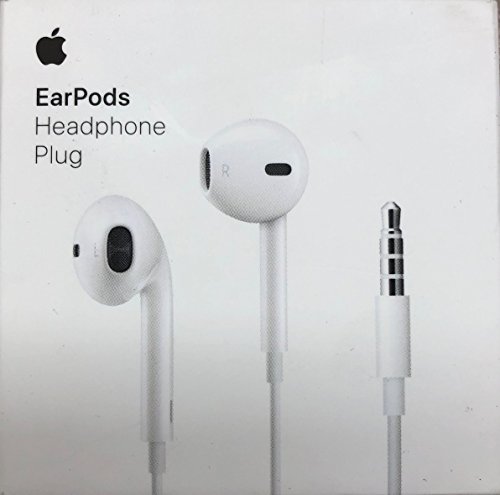 Apple EarPods In-Ear Earbuds with Mic and Remote Earbud Headphones iPhone iOS, White (Non-Retail Packaging)