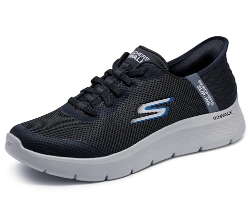 Skechers Men's Hands Free Slip-ins: Go Walk Flex Hands Up Sneaker, Black/Gray,…