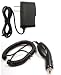Car Kit Vehicle Charger + Home Wall Travel Battery Charger for AT&T ZTE F160 - ZTE R225 - Nice Cell Phone - Premium Combo Pack - BestCellBuy Brand