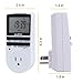Light timer,Smart digital timer,Plug in timer with 3 prong outlet,7 Day Weekly Programmable Outlet with Timer,Appliance Timer with Outlet (2 pack)