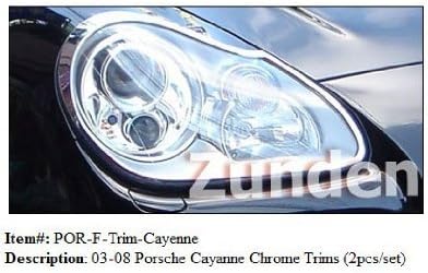 2003 2004 2005 2006 Porsche Cayenne Chrome Headlight Trim