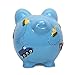 Child to Cherish Ceramic Piggy Bank for Boys, Construction Trucks, Blue