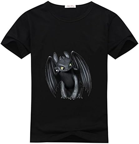 ANyShopping Cool How to Train Your Dragon Toothless women's Crew Neck Tee shirt Black Medium
