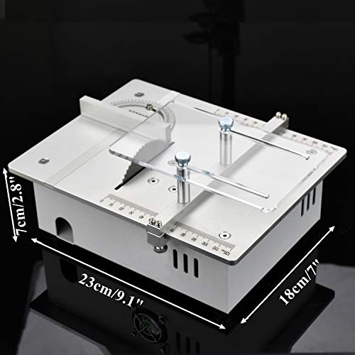 NovelLife Mini Hobby Table Saw with Miter Gauge,3 Inch HSS Alloy Steel Circular Saw Blade,96W Power Supply for DIY Handmade Wooden Model Crafts, Printed Circuit Board Cutting - Thumbnail 2