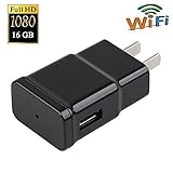 DareTang 1080P Wifi Spy Camera Adapter Hidden Adapter Camera Mini Camcorder Video Recorder Cam Security & Surveillance Cameras with Built in 16GB Memory