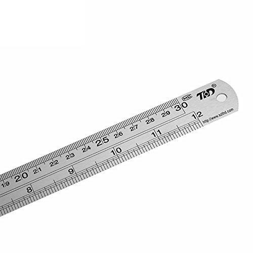 8 Pack Stainless Steel Ruler 12 Inch 6 Inch Office Ruler 4 Pieces Set Metal Rulers Kit for Engineering, Teaching, Office