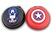 Finex - Set of 2 - CAPTAIN AMERICA Earphone Earpods In-ear Headphone USB cable Portable Hard Shell case