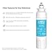 AQUA CREST ADQ73613401 Refrigerator Water Filter, Replacement for LG® LT800P®, ADQ73613402, ADQ73613408, ADQ75795104, 46-9490, LSXS26326S, LMXC23746S, LMXC23746D (Pack of 1)