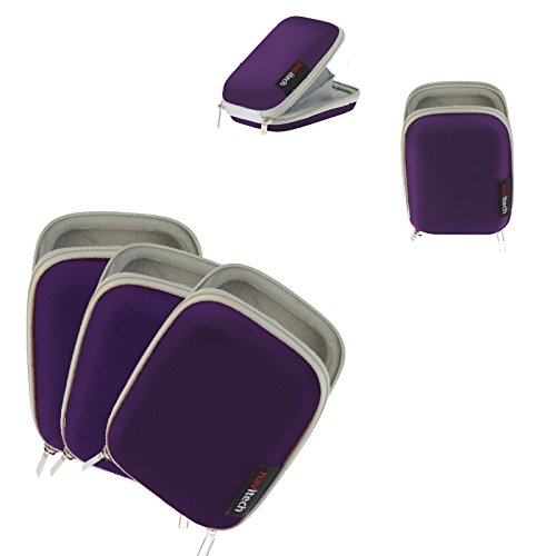 Navitech Purple Hard Protective Earphone Case