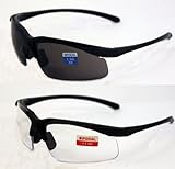 Global Vision Set of 2 Apex 1.5 Bifocal Safety Glasses - Clear and Smoke Lens