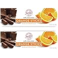 Sweet Candy Company Milk Chocolate Orange Sticks - Gourmet Chocolate Covered Sticks, Chocolate Fruit Flavored Sticks, Gift Idea for Holidays, Gluten Free, Kosher - 10.5 oz Box (Pack of 2)