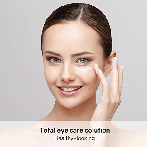 Gold Eye Gel Cream, Brightener with Hyaluronic Acid to Reduce Dark Circles, Wrinkles, and Bags