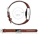 iGK Leather Replacement Bands Compatible for Fitbit Charge 2, Genuine Leather Wristbands Dark Brown