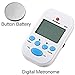 Mini Digital Metronome, Multifunctional, Portable, Volume Adjustable, Clip on, with Speaker, Tempo, with Battery for Piano, Guitar, Saxophone, Flute, Violin, Drum (White)