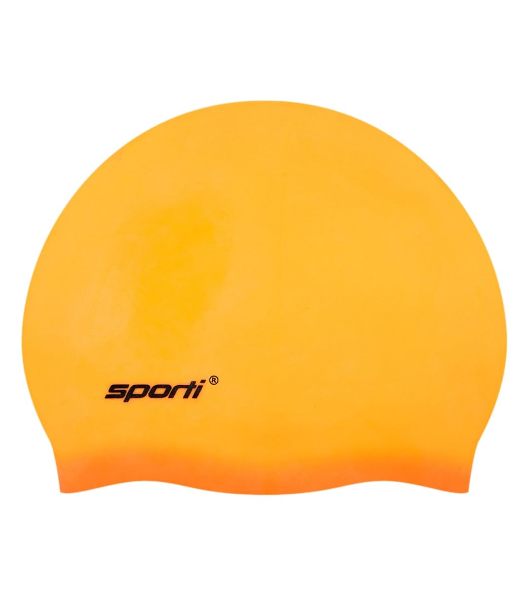Photo 1 of Sporti Kids' Silicone Swim Cap - Orange