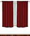 Utopia Bedding Curtain for Bedroom - Rod Pocket Blackout Curtains 63 Inch Length 2 Panels Set - Thermal Curtains & Drapes for Living Room, Bedroom, 52W x 63L Inches, Burgundy