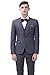 Mens Classic Business Suit Solid Color Suit for Mens Wedding Grey Suit US 36R