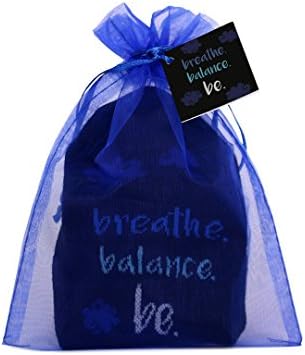 "Ready to Give" Non Slip Grip Socks, Women's Sizes 5-9, Ideal for Pilates Yoga & Mindful Practice with Organza Gift Bag