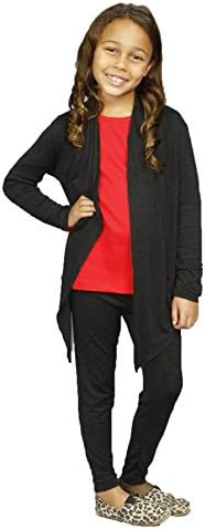 MONAG Girl's Cardigan with Legging Small Black
