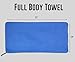 TiiL Microfiber Workout Full Size Gym Towel (51 x 24) Quick-Dry, Store Sweat + Wet Gear in Detachable Bag + Key Pocket | Fitness, Hiking, Camping, Swimming, Yoga, Exercise Sports Towel (SilverBlue)