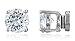 New & Improved! Silvertone with Clear Cz Round Magnetic Stud Earrings - 4mm to 12mm Available (7 Millimeters) (E-1524)