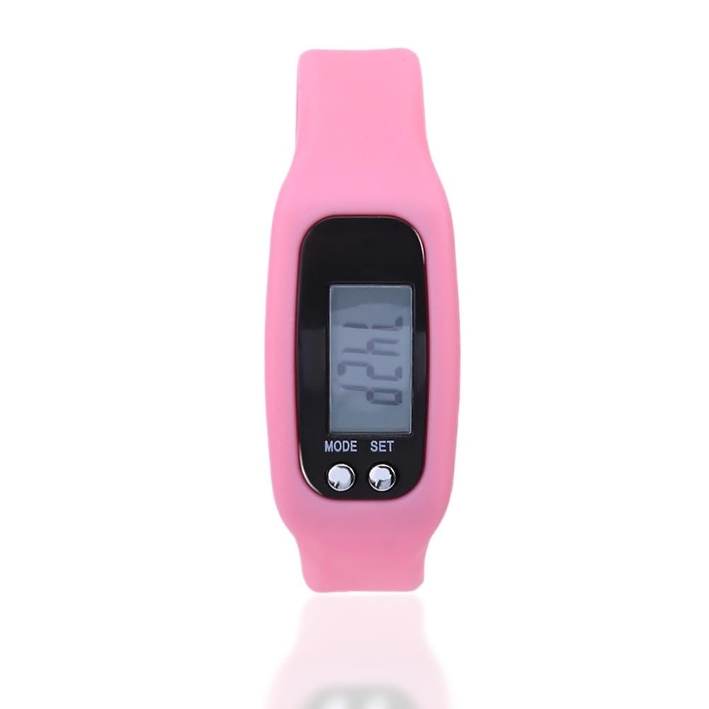 Antilog Pedometer Bracelet; Smart Bracelet Watch Wristband Calorie Counter Fitness Tracker (Pink)