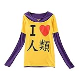E-Mell Unisex NO GAME NO LIFE Cosplay I Love Human Costume Long-sleeved T-shirt