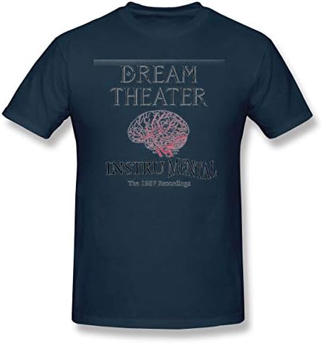 Sallyigueroa Men Dream Theater - Instru Mental Fashion Navy T-Shirt with Short Sleeve for Men