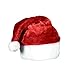 Ugly Sweater Christmas Party Kit - (2) Pack Plush Santa Hats + (2) Pack LED Christmas Necklace (Red Santa Hat + Necklace)