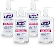 PURELL PRIME DEFENSE Advanced Hand Sanitizer, 85%, Maximum Strength Formula, 12 fl oz Pump Bottles (Pack of 4)