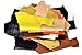 Leather Scraps, Premium Italian Leather Pieces, Sheets, and Strips, Genuine Leather Fabric for Craft and Accessory Making, Perfect Earring and Jewelry Crafting Material (2 Lbs Increments)