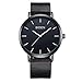 Watch Womens Unisex Simple Casual Leather Waterproof Analog Quartz Dress Wrist Watch